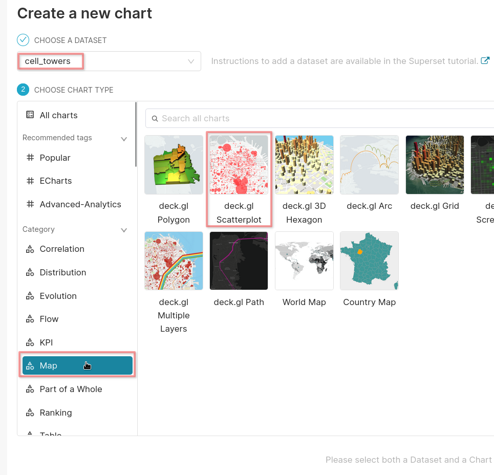 Create a map in Superset